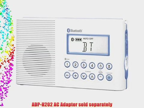 Sangean H202 AM/FM/Weather Digital tuned Waterproof/Shower Radio with Bluetooth