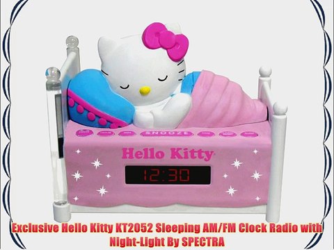 Exclusive Hello Kitty KT2052 Sleeping AM/FM Clock Radio with Night-Light By SPECTRA
