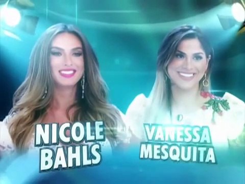 Programa Silvio Santos (10-05-2015) - Nicole Bahls e Vanessa Mesquita no Jogo das Três Pistas