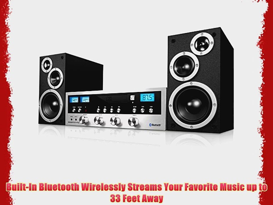 Innovative Technology ITCDS-5000 Classic Stereo System with CD Player FM Radio Aux-In and Headphone