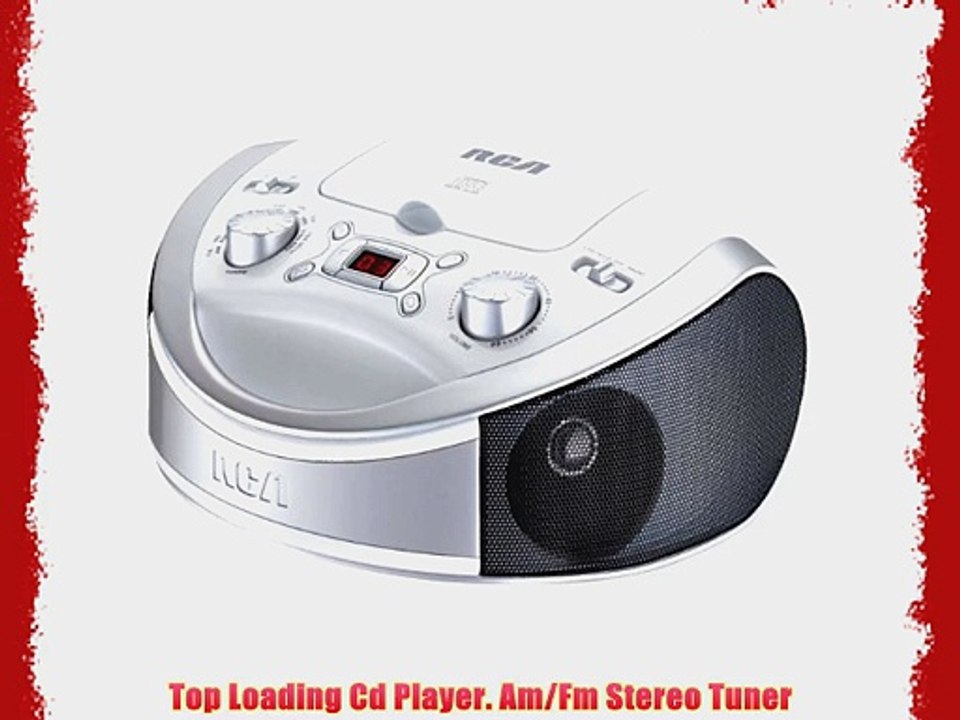 RCA RCD331WH Portable CD Player with AM/FM Radio - White
