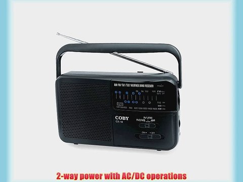 COBY CX-18 AM/FM Radio with TV and Weather Bands