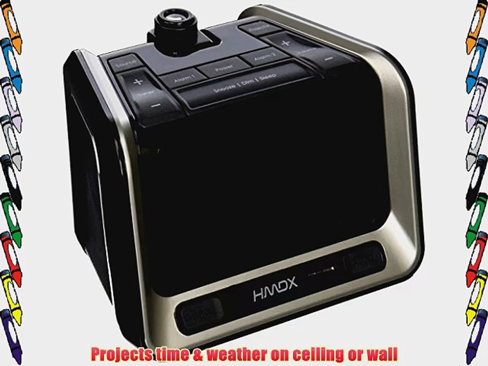 HMDX HXB320 Sleep Station Plus Projection and Weather Alarm Clock with