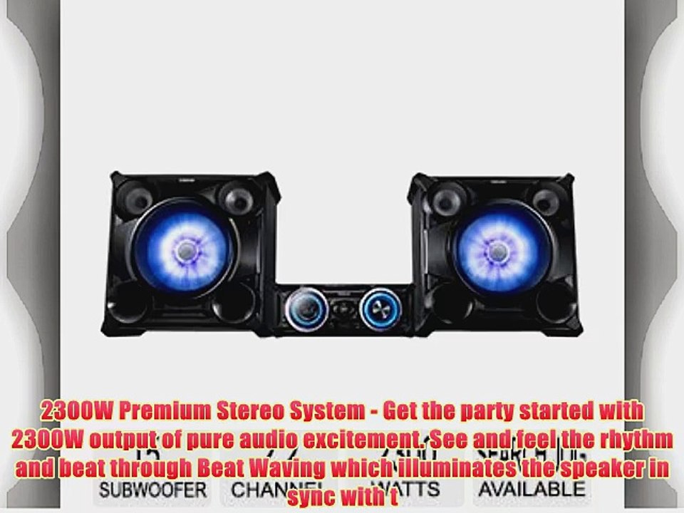 Samsung Premium 2300 Watt HiFi Component Audio Music Sound System With Single Disc CD Player