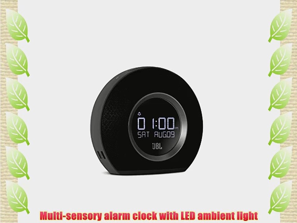 JBL Horizon Bluetooth Clock Radio with USB Charging and Ambient Light (Black)