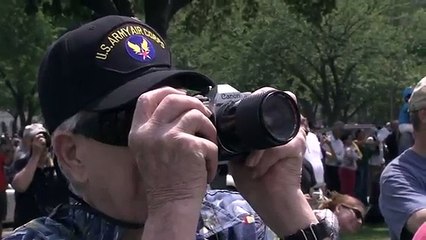 Raw- World War II Planes Fly Over DC for VE Day