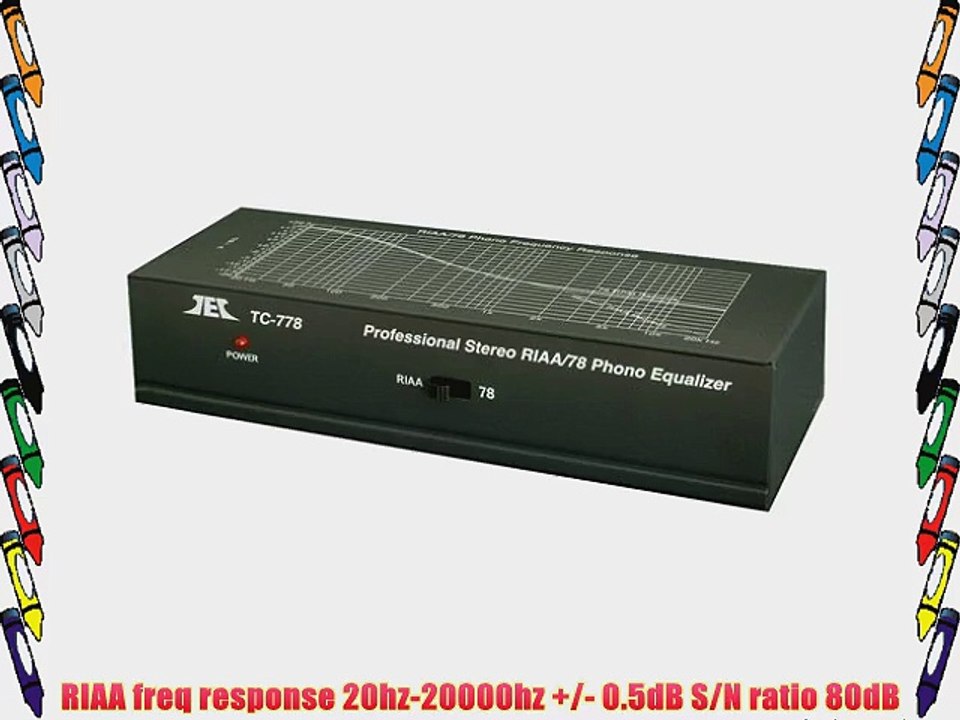 TEC TC-778 RIAA Phono Preamp w/ 78rpm Equalization Switch and Input