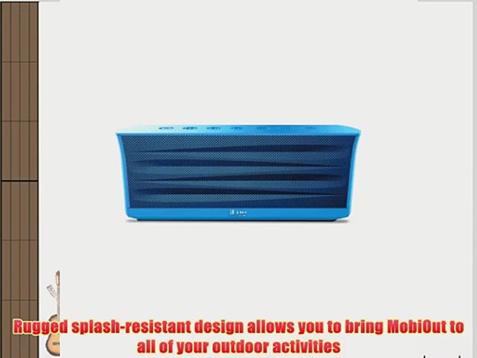 iLuv Rechargeable Splash-resistant Stereo Bluetooth Speaker with Jump-Start Technology-Blue