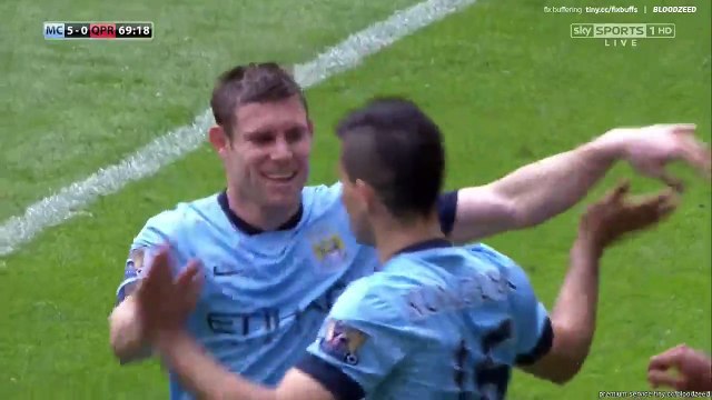5-0 James Milner Goal Manchester City 5-0 QPR 10.05.2015