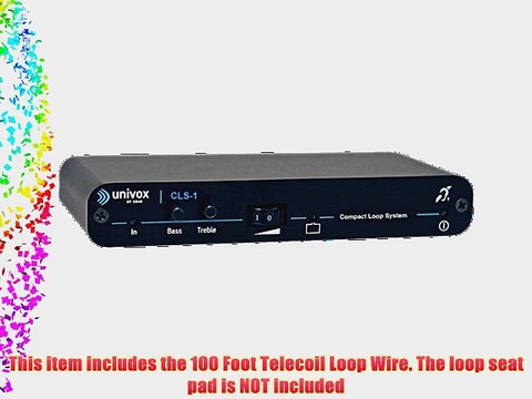 Univox CLS-1 Amplified TV Loop System With 100 Foot Loop Wire