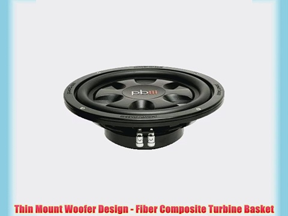 Powerbass S10TD 10-Inch Dual 4 Ohm Thin Subwoofer