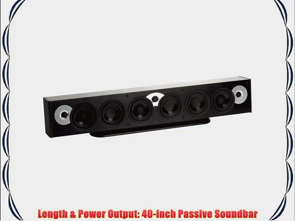 Atlantic Technology FS-4000-GLB Home Theater Soundbar (Single Gloss Black)