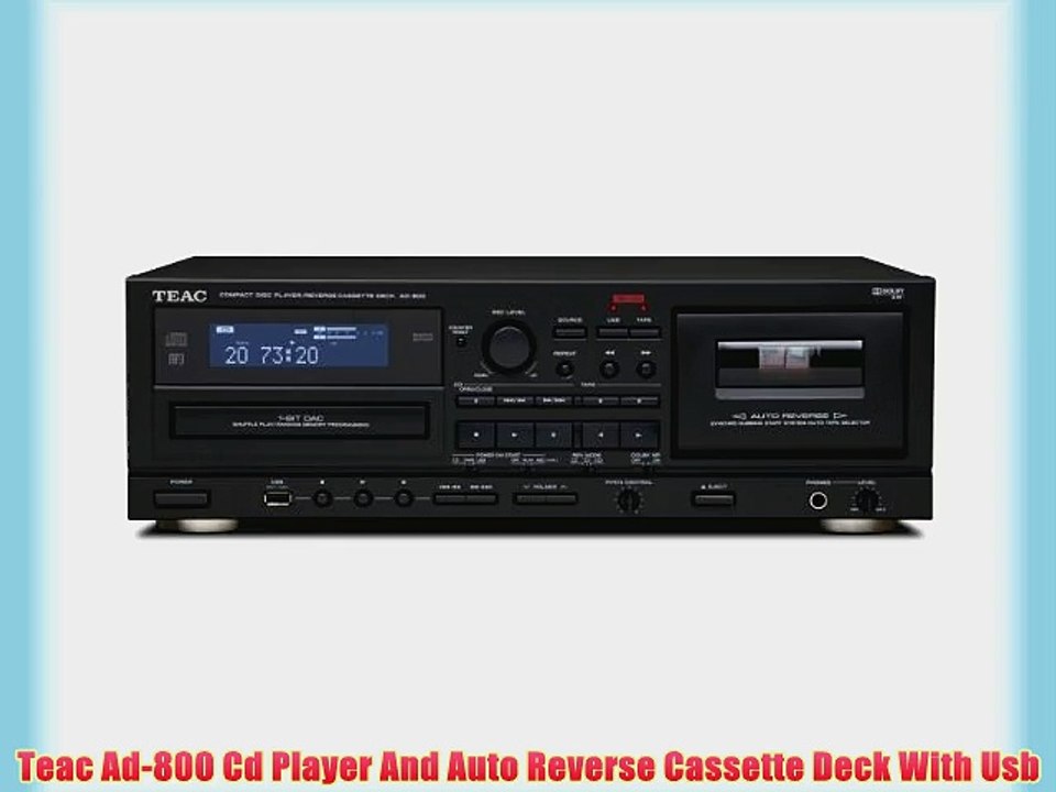Teac Ad-800 Cd Player And Auto Reverse Cassette Deck With Usb