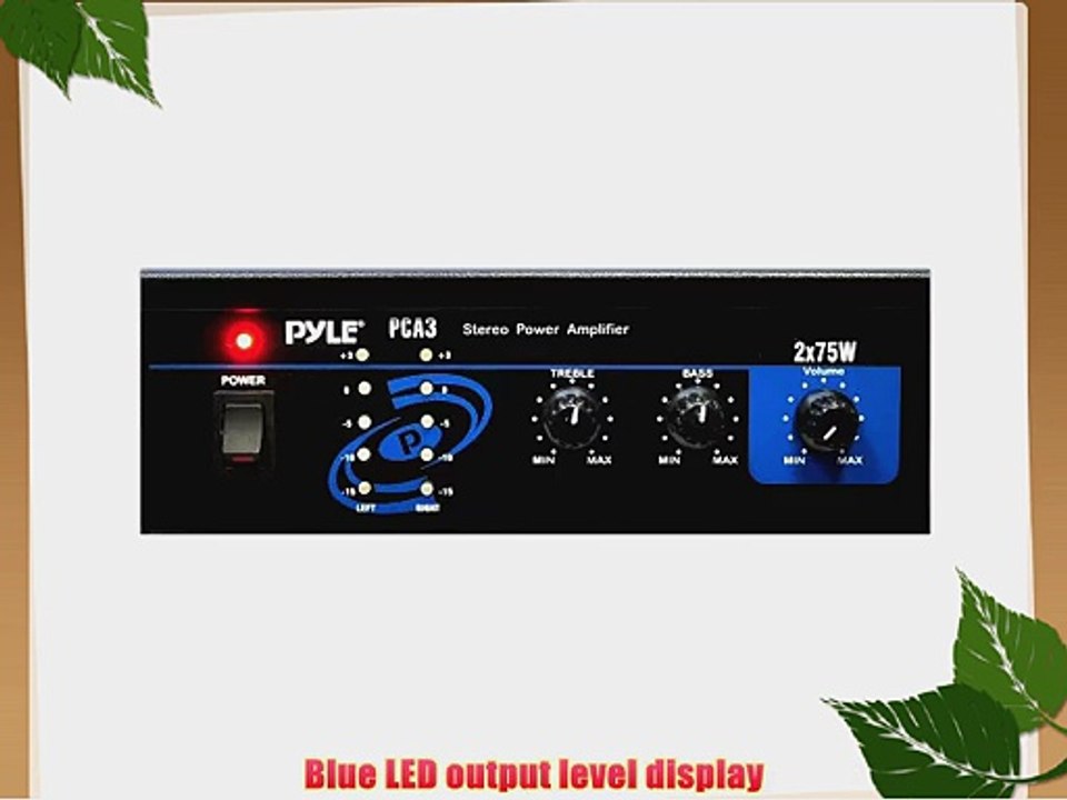 Pyle Home PCA3 150-Watt Stereo Mini Power Amplifier