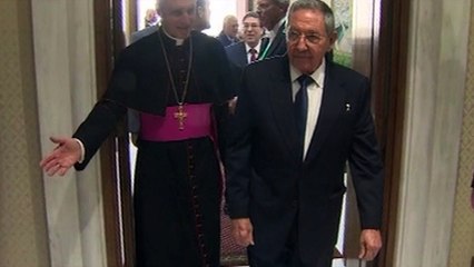 Castro at Vatican to thank pope for mediation role with US