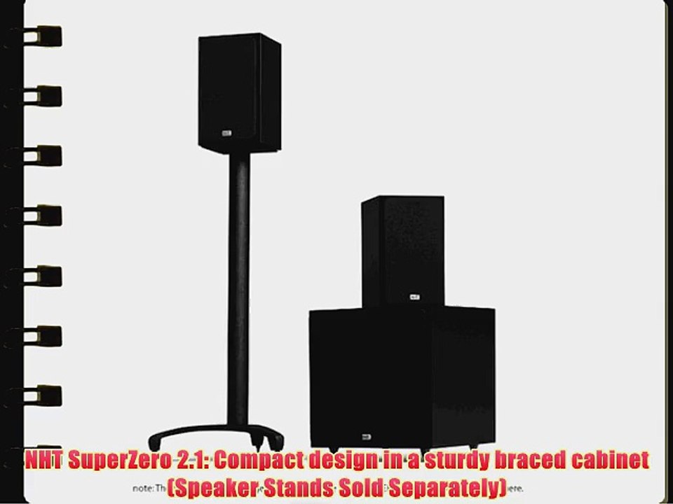 NHT Super Stereo Includes 2 NHT SuperZero 2.1 Mini-Monitor Speakers   NHT Super 8 110-Watt