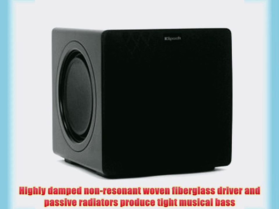 Klipsch SW-308 Reference Series Subwoofer System - 300 W RMS - Each (Satin Black)