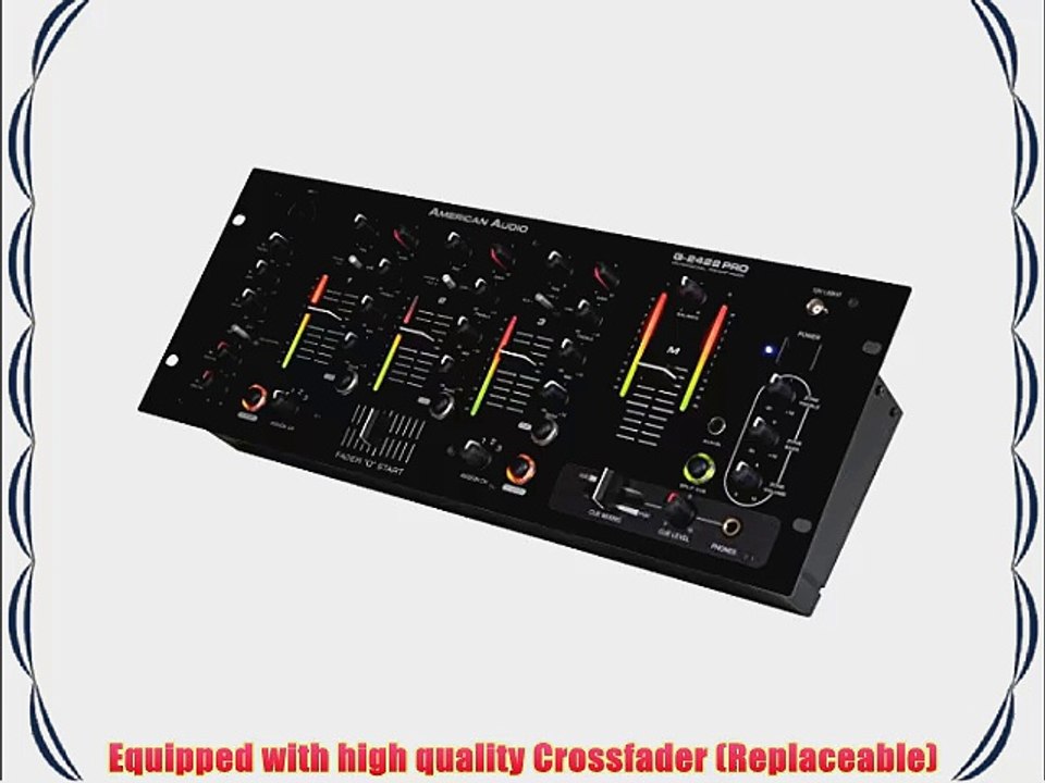 American Audio Q2422 PRO 3 Channel 19in Professional DJ Mixer