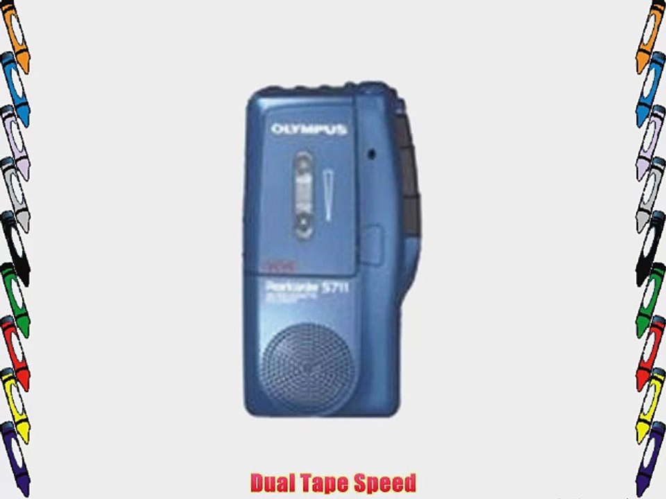 Olympus S711 Pearlcorder Microcassette Recorder-Gold