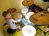 ACDC - Back in Black - Drum Cover - 5 Year Old Drummer