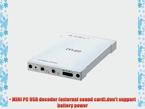 SMSL M2 Portable headphone amplifier external DAC decoder sound cardUSB Powered (silver) By