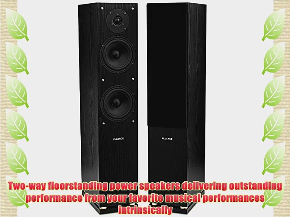 Fluance SXHTBFR-BK High Definition Two-way Floorstanding Main Speakers - Black