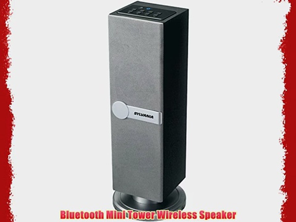 Sylvania SP269-Silver Bluetooth Floor Standing Tower Speaker