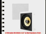 2) VM AUDIO Elux 6.5 200 Watt 2 Way In-Wall Surround Sound Home Speaker (Pair)