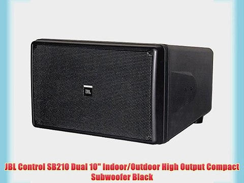 JBL Control SB210 Dual 10 Indoor/Outdoor High Output Compact Subwoofer Black