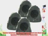 Theater Solutions 4R4L Outdoor Waterproof Lava Rock Patio Speakers 4 Piece Set 1000 Watts New