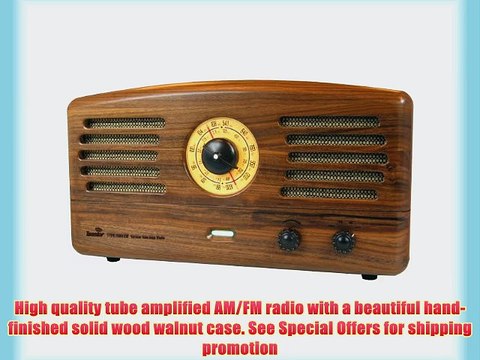 Tesslor R601SW Stereo Tube AM/FM Radio Bluetooth 3.0 Streaming Incredible Tube Amplified Sound