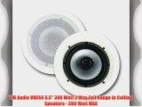 2) NEW VM AUDIO VMIS6 6.5 300 Watt 2 Way In Ceiling/Wall Surround Home Speakers