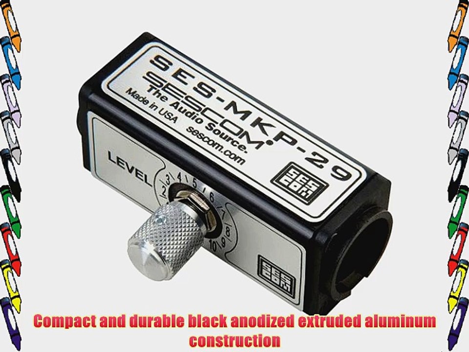 Sescom SES-MKP-29 1-Channel Inline Balanced Audio Volume Control-by-Sescom