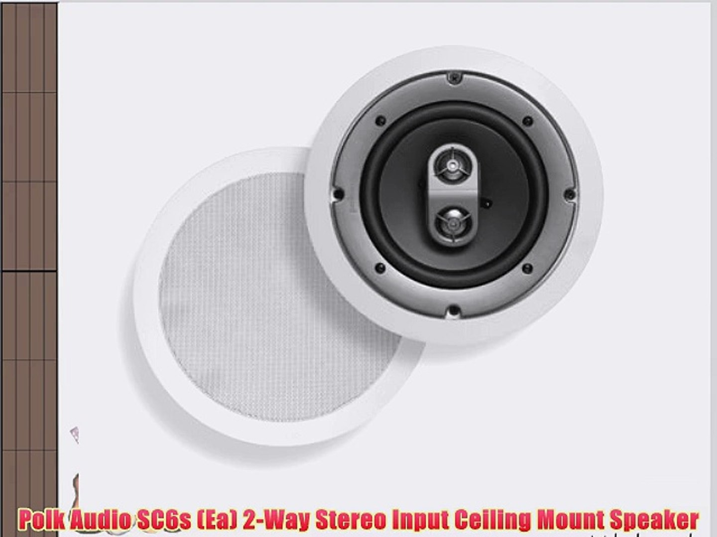 Polk Audio Sc6s Ea 2 Way Stereo Input Ceiling Mount Speaker