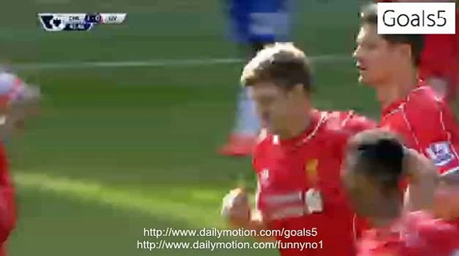 Steven Gerrard Goal Chelsea 1 - 1 Liverpool Premier League 10-5-2015