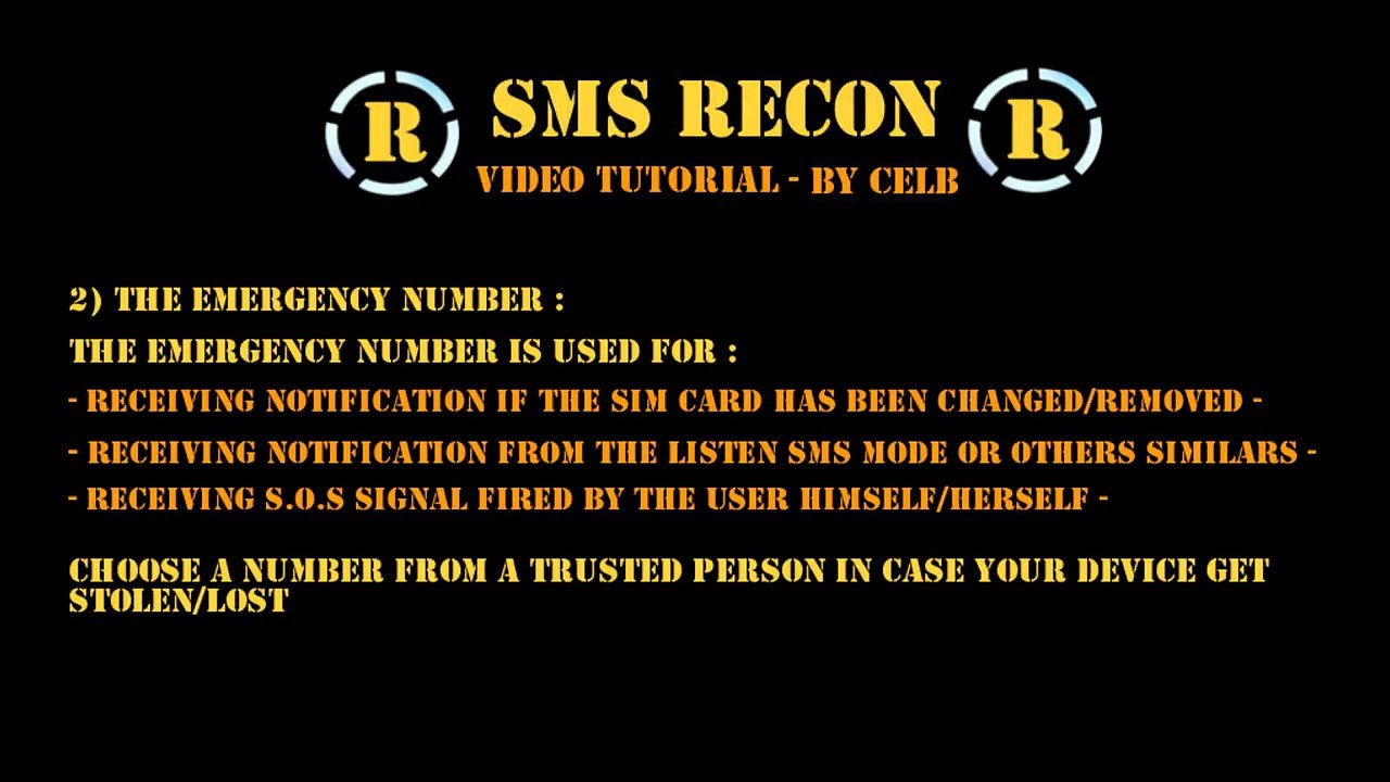 How To Configure SMS Recon - Anti Theft/Lost & Monitoring App For Android