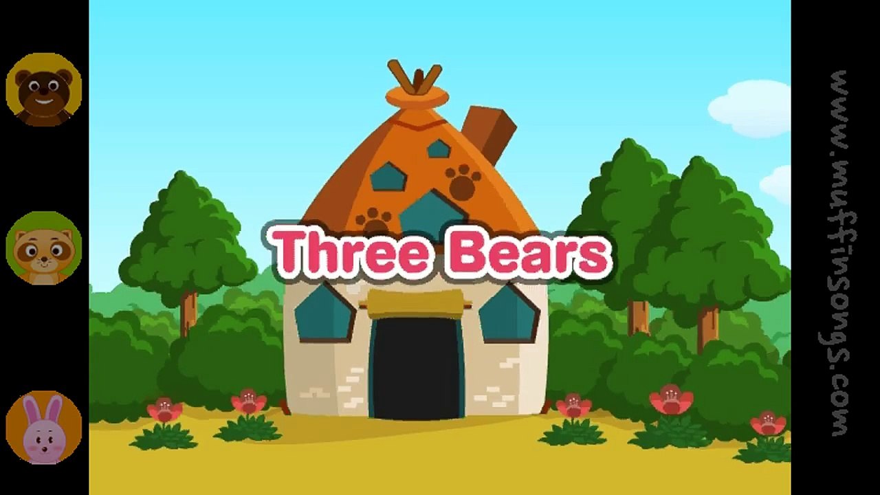 Muffin Songs - Three Bears  nursery rhymes & children songs with lyrics  muffin songs
