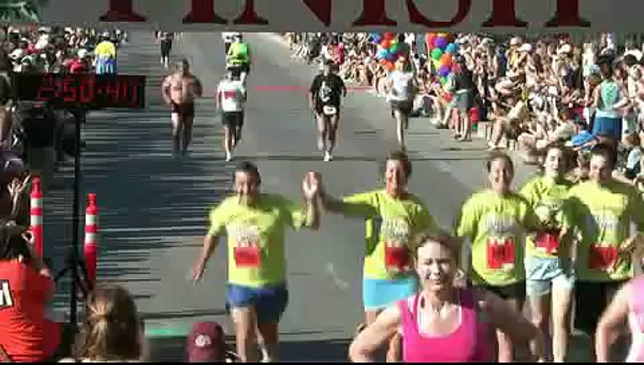 Kip Litton (black shirt) Attempted Finish (DQ) at Missoula Marathon