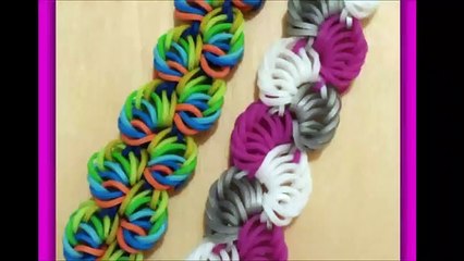 Sorbet Delight - Hook Only Rainbow Loom Bracelet- How To Tutorial