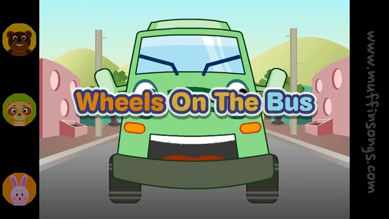 Wheels On The Bus nursery rhymes & children songs with lyrics muffin