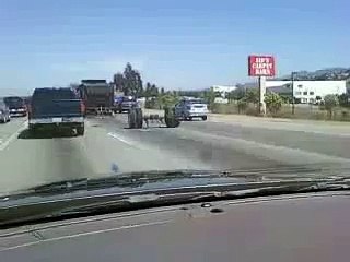 Semi Truck crashes right in front of me !!!!!