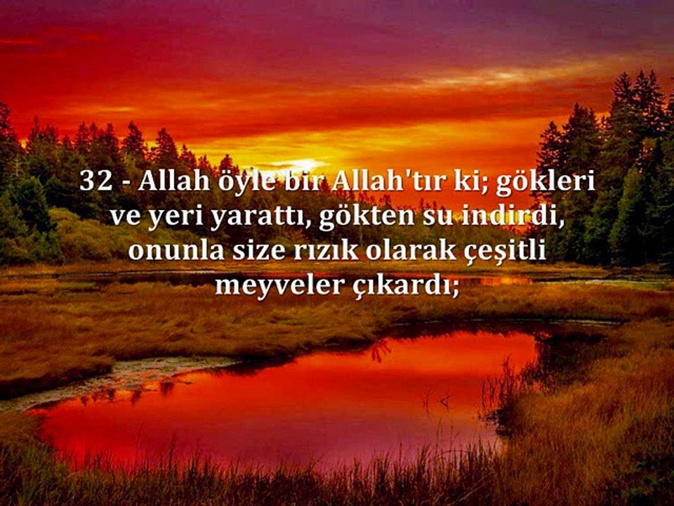 İshak Danış İbrahim Suresi ( 31 ile 41 Arası Ayetler )