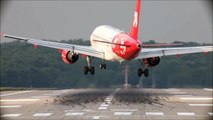 Crosswind Landings At Düsseldorf - Airbus A330, Airbus A319, Boeing 737-800, Embraer ... (HD)