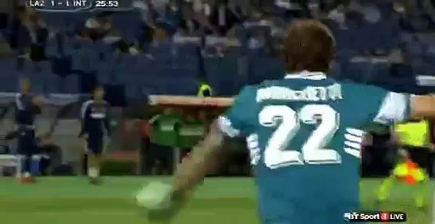 1-1 Hernanes Amazing Free-Kick Goal and Celebration | Lazio vs Inter Milan 10.05.2015