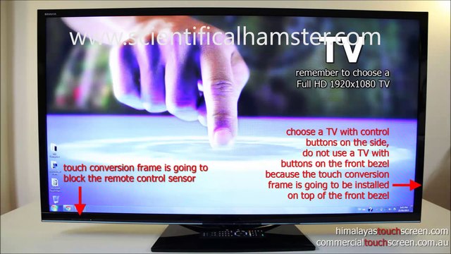 Cheap and easy way to convert any TV into touch screen monitor