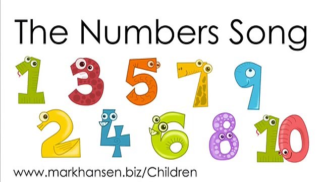 Counting Songs for Children 1-10 Numbers to Song Kids Kindergarten Toddlers Preschool Number
