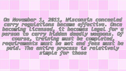 Wisconsin Concealed Carry Permit Procedure