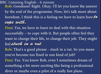 BBC 6 minute English - Transcript - Dealing with boredom