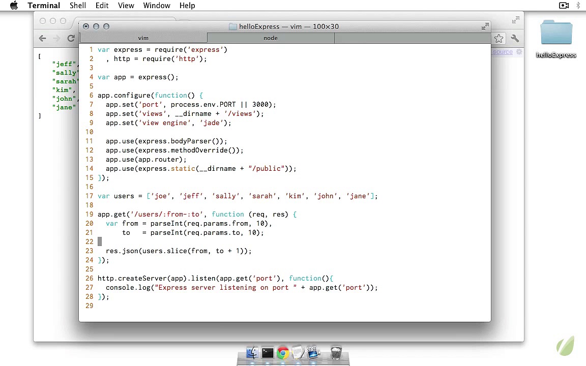 Build Web Apps in Node and Express