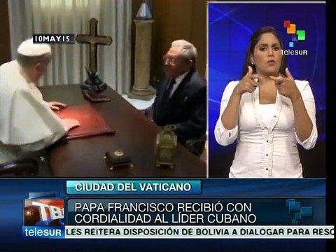 Raúl Castro visita al Papa Francisco para detallar su visita a Cuba